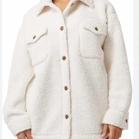 32 Degrees Jackets & Blazers - NWT 32 Degrees Heat Sherpa “Shacket” Tan/Cream – XL/XXL